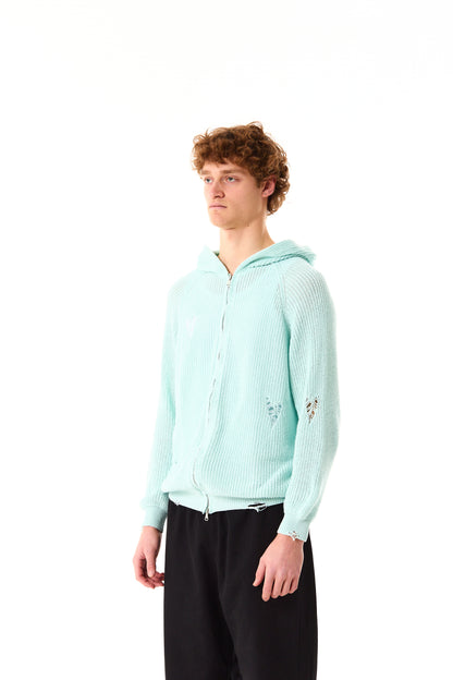 Hoodie Zip Pearly Sky