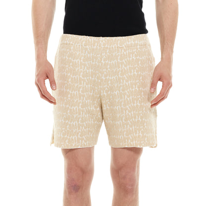 Cream and Sand knit shorts