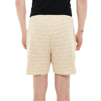 Cream and Sand knit shorts